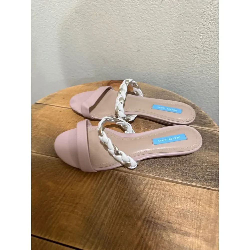 Draper James Braided Ellie Sandals Chambray size 8.5 - Picture 3 of 5